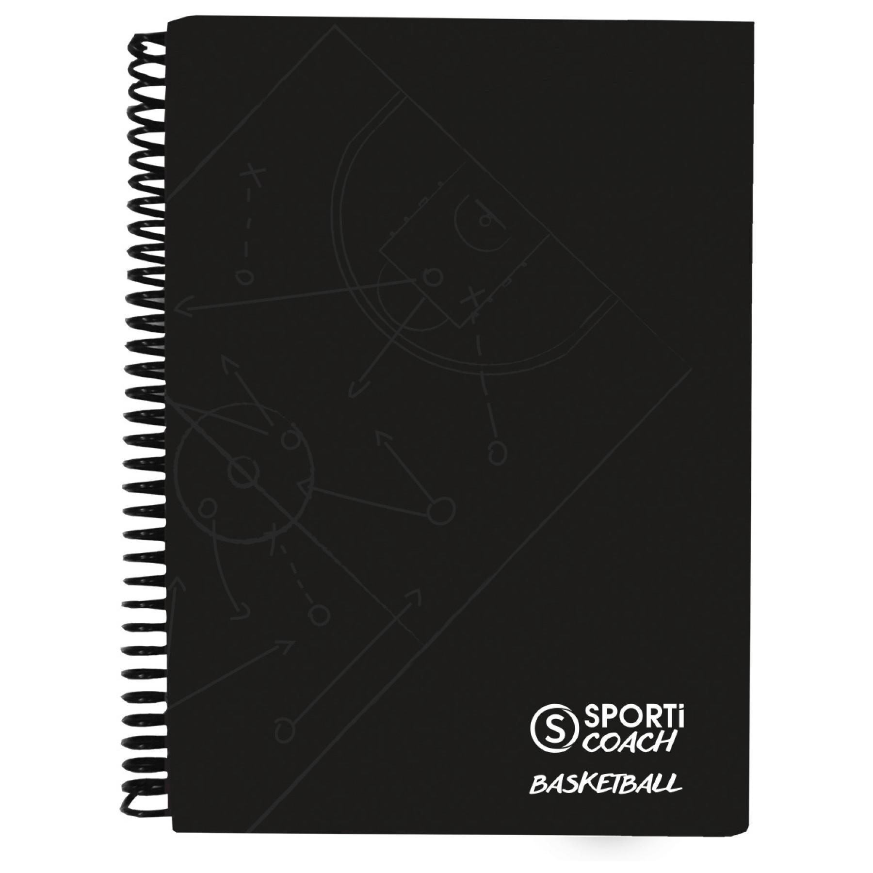 caderno a4 com espiral para treinador de basquetebol Sporti