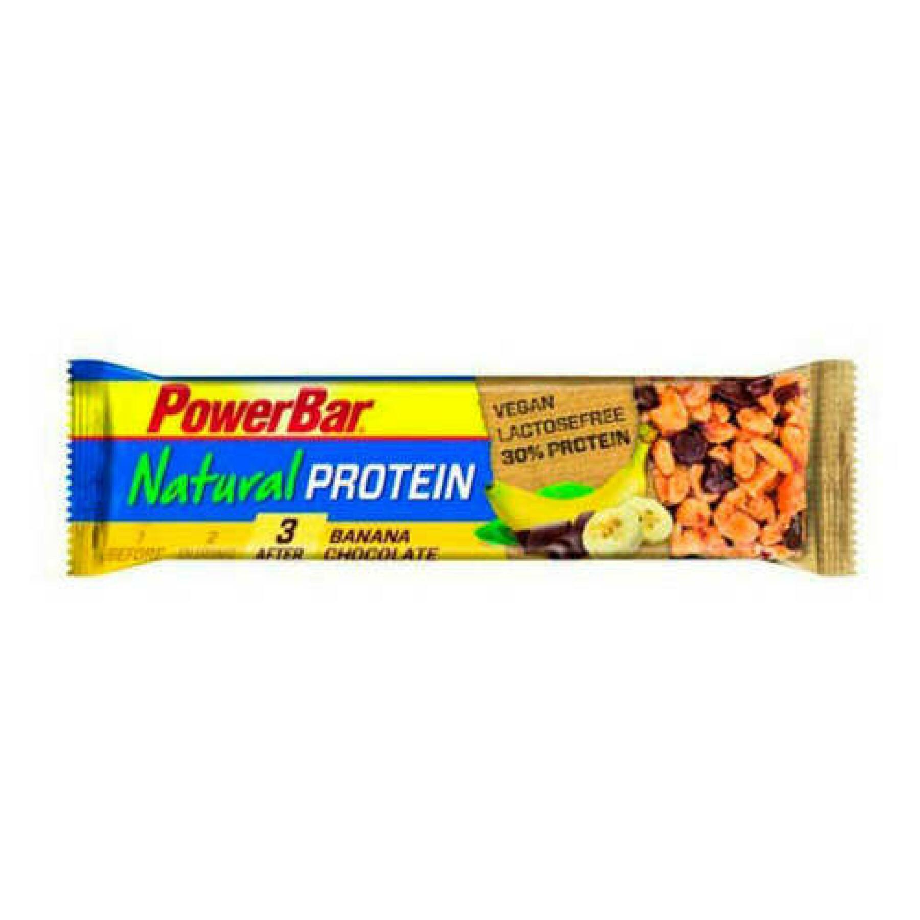 Lote de 24 bares PowerBar Natural Protein Vegan - Banana Chocolate