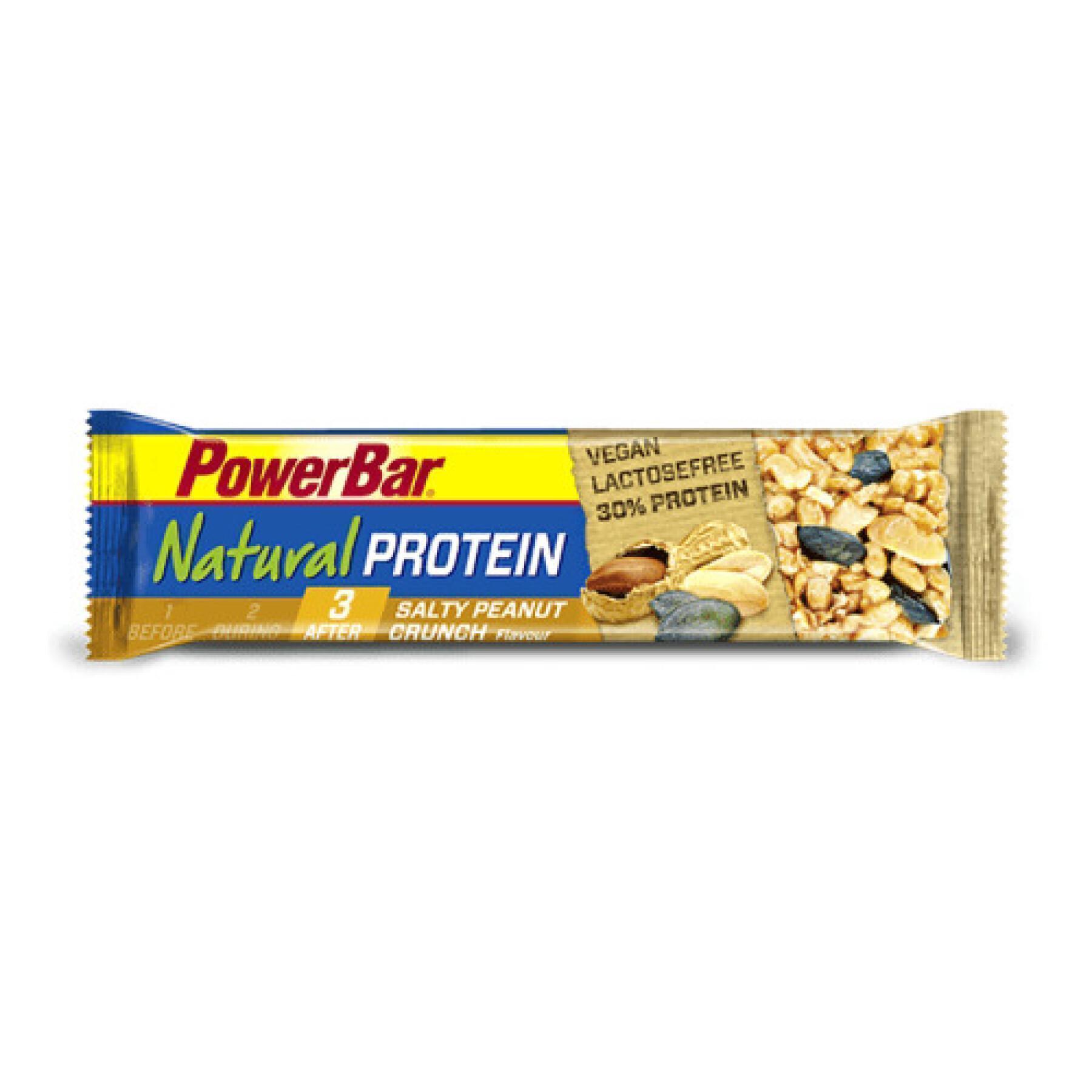 Lote de 24 bares PowerBar Natural Protein Vegan - Salty Peanut Crunch
