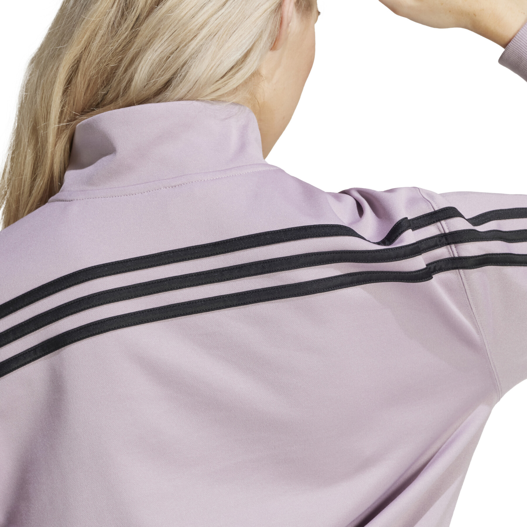 Casaco de fato de treino para desporto feminino adidas Iconic Warpping 3-Stripes Snap