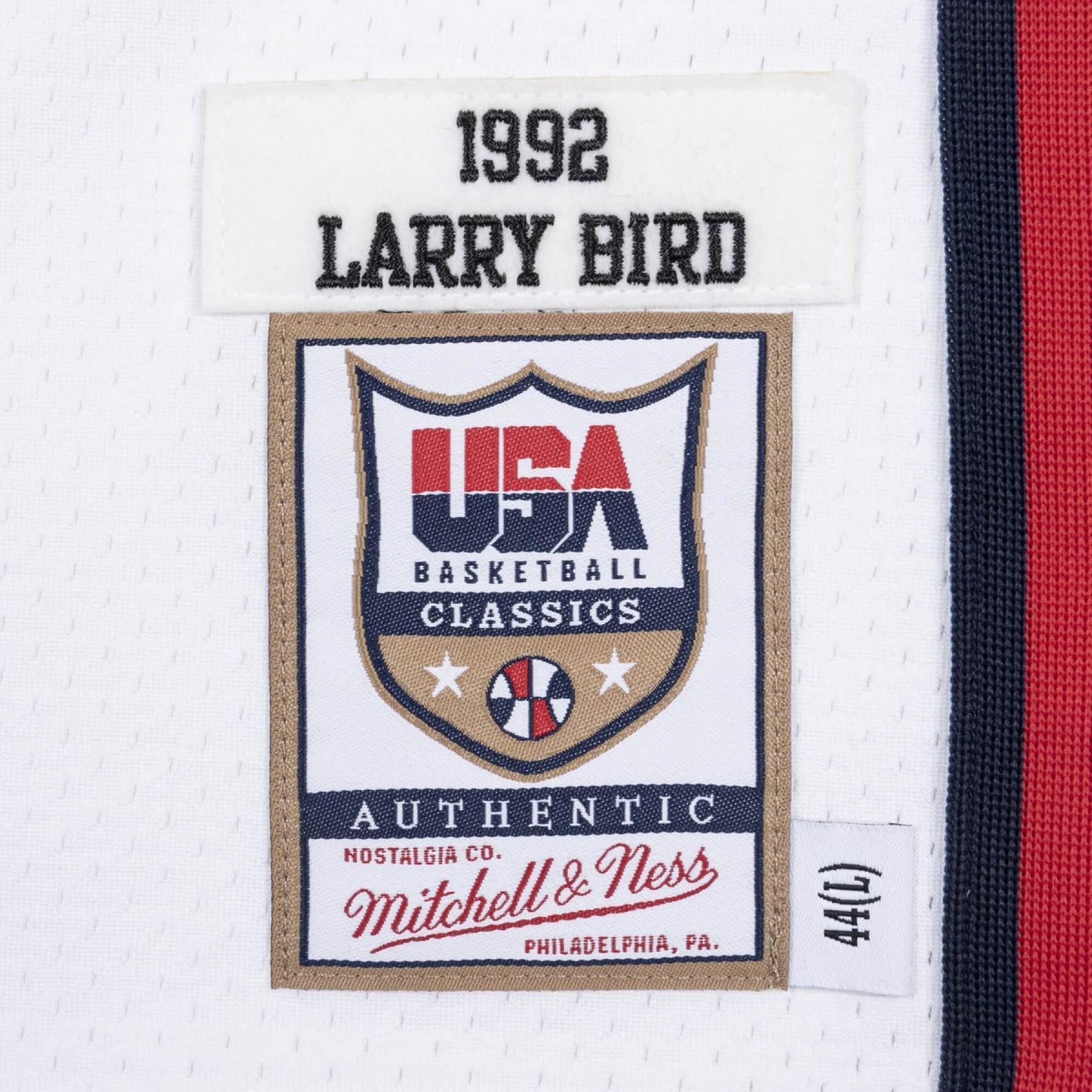 Camisola home autêntico Team USA Larry Bird 1992