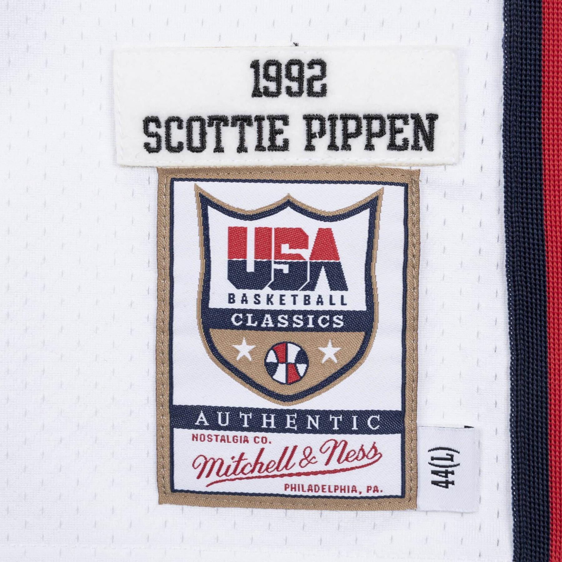 Camisola home autêntico Team USA Scottie Pippen 1992