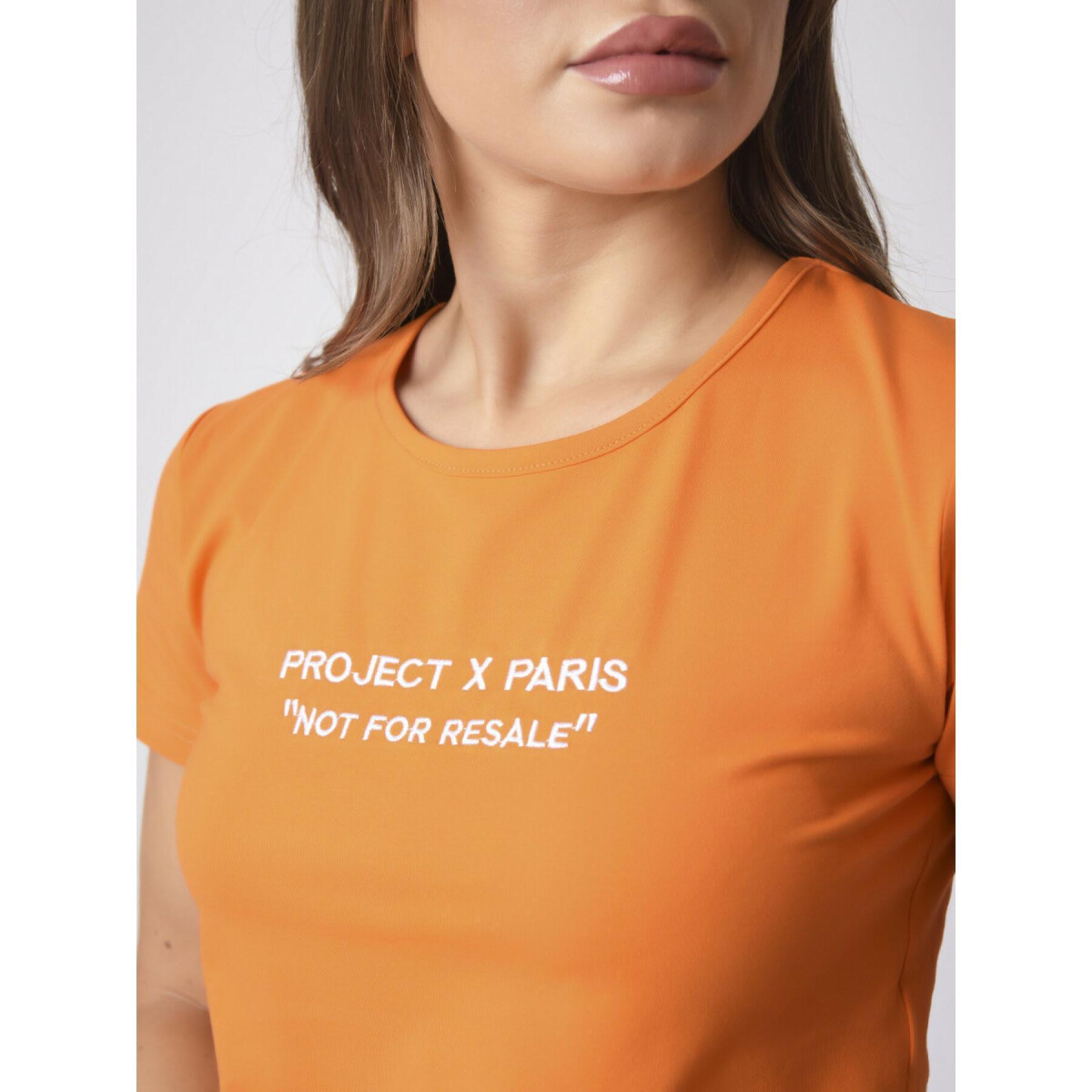 Camiseta bordada com o logotipo da safra feminina Project X Paris