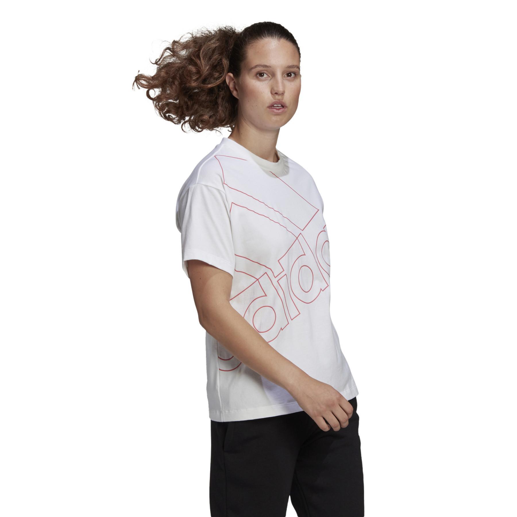 Camiseta feminina adidas Giant Logo