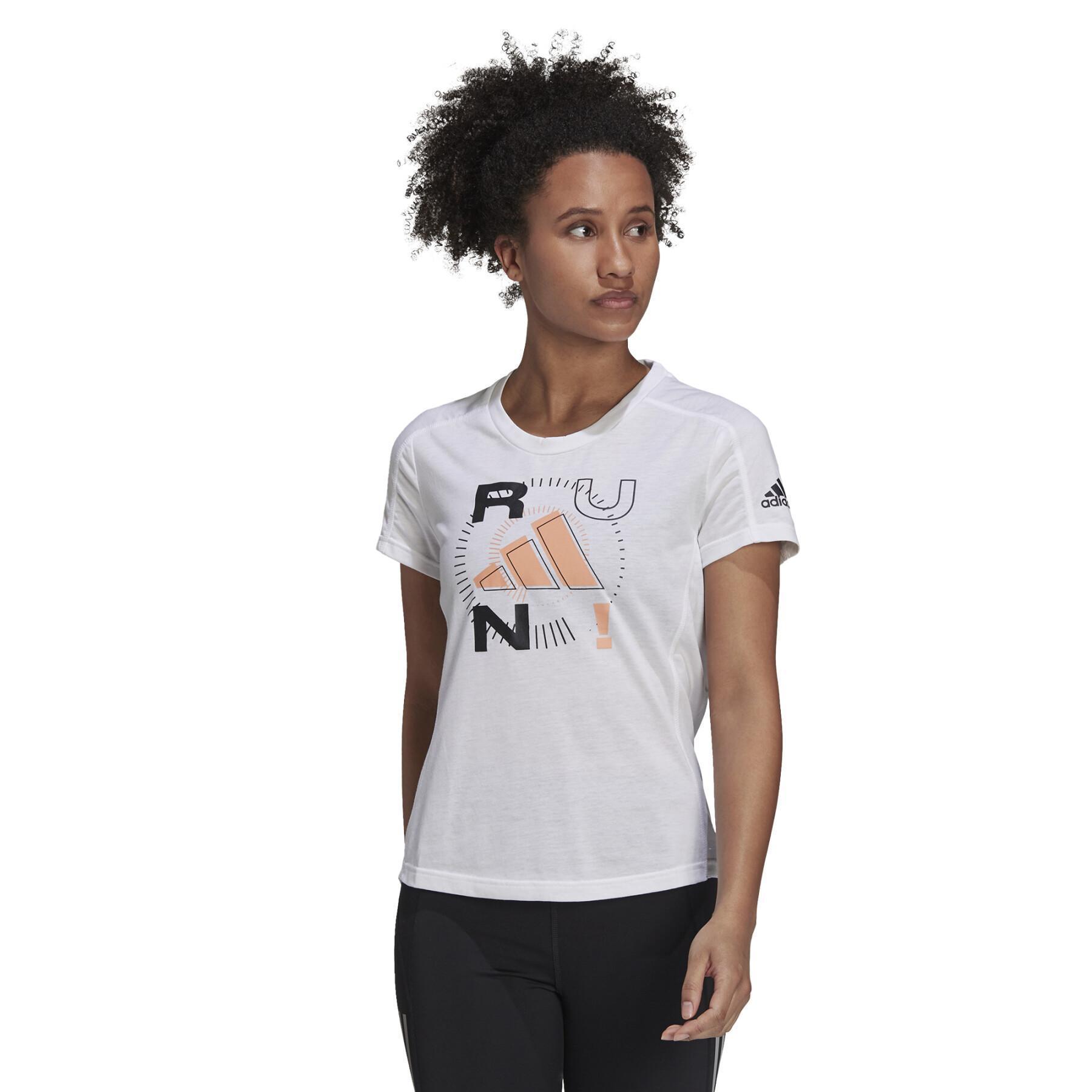 Camiseta feminina adidas Run Logo