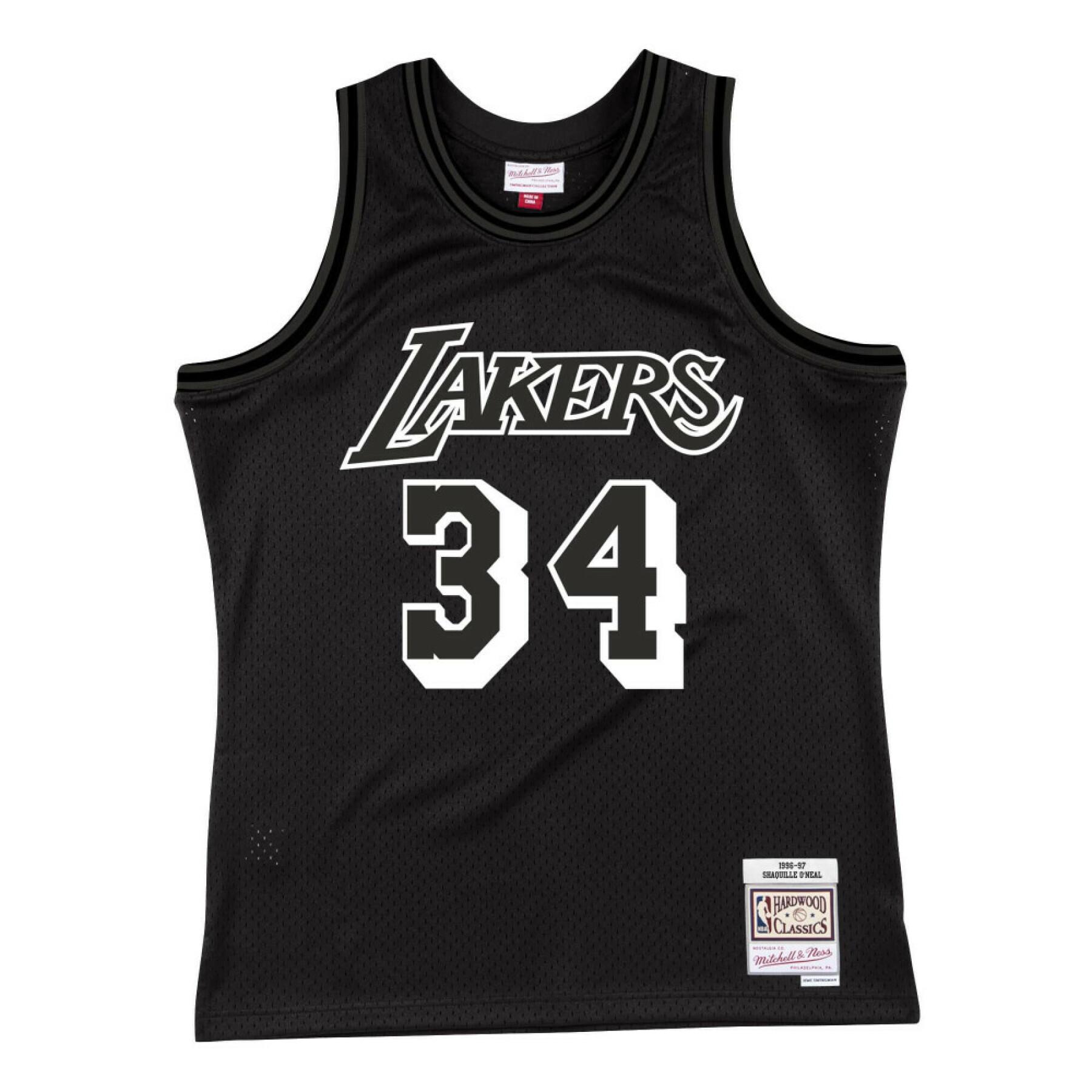 shaquille o'neal los angeles lakers '96 logo branco nba jersey