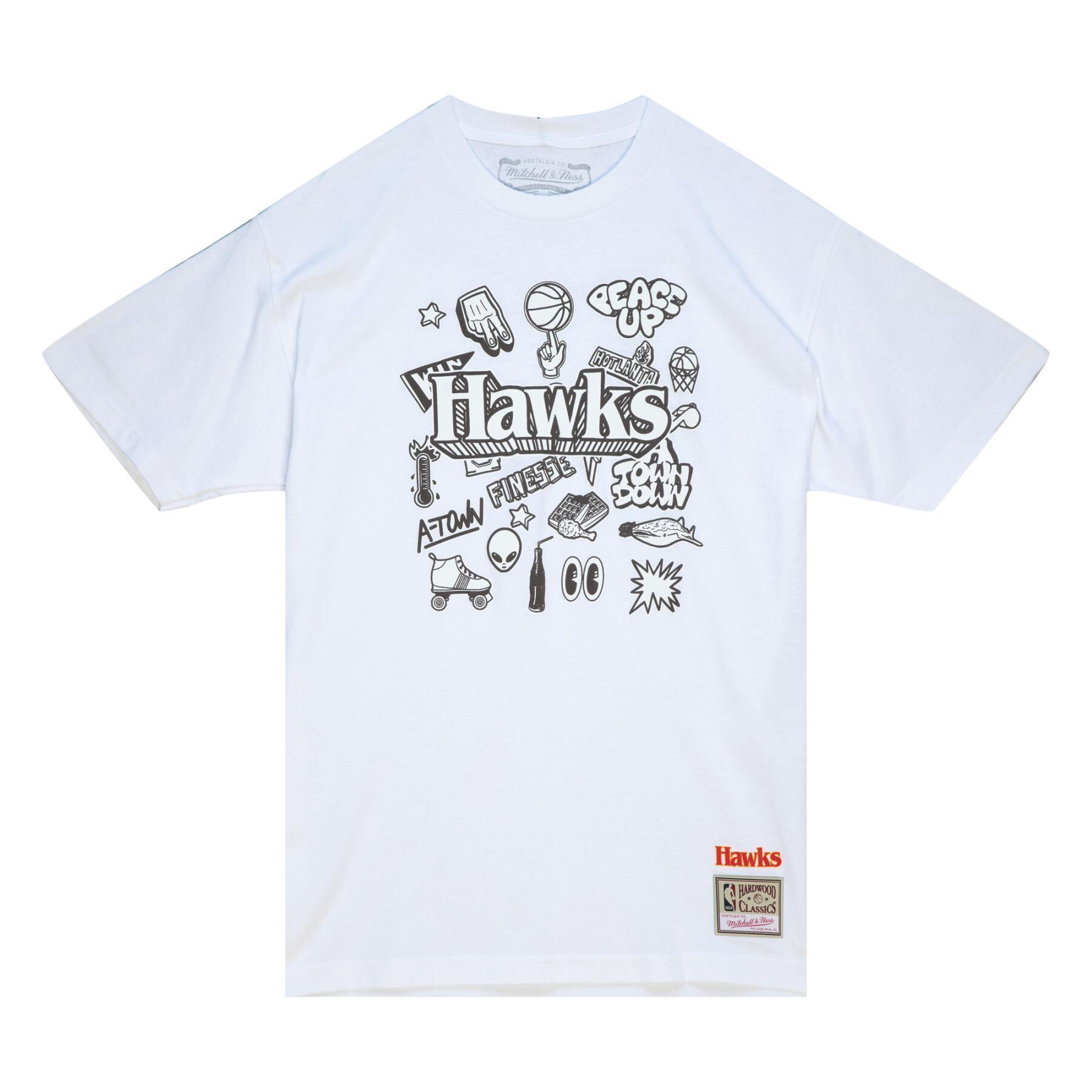 T-shirt Atlanta Hawks NBA Doodle