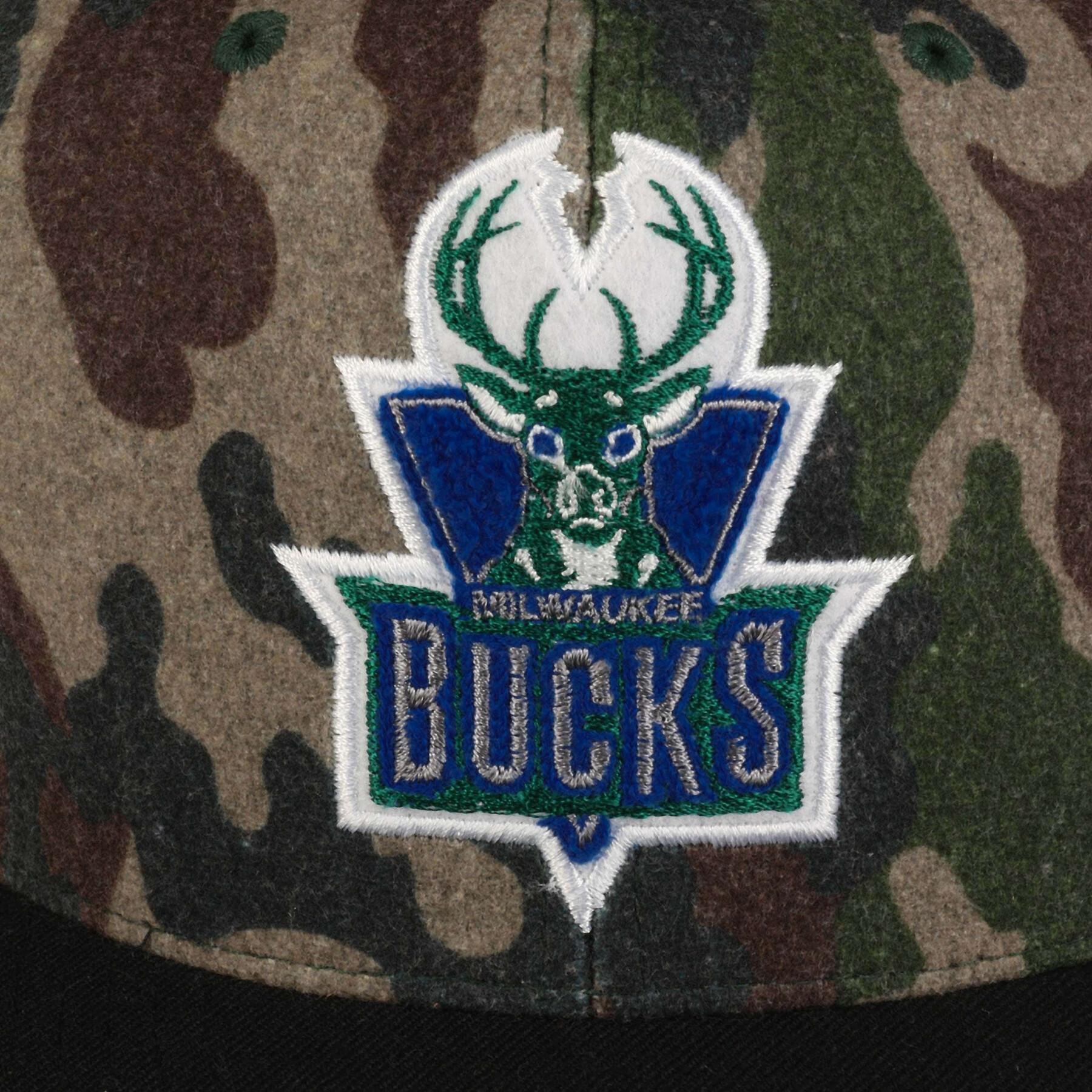 Boné Milwaukee Bucks hwc camo flannel