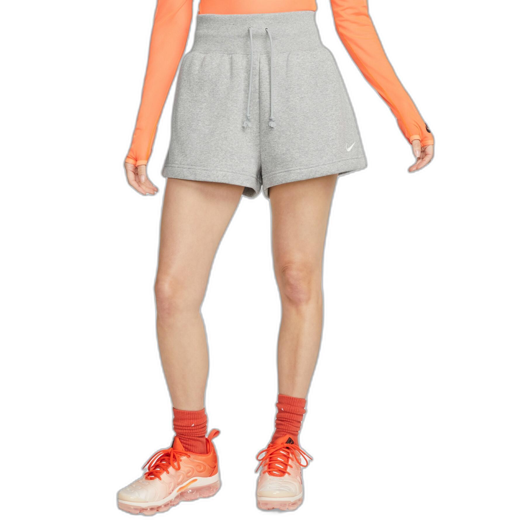 Calções de cintura alta para mulheres Nike Phoenix Fleece