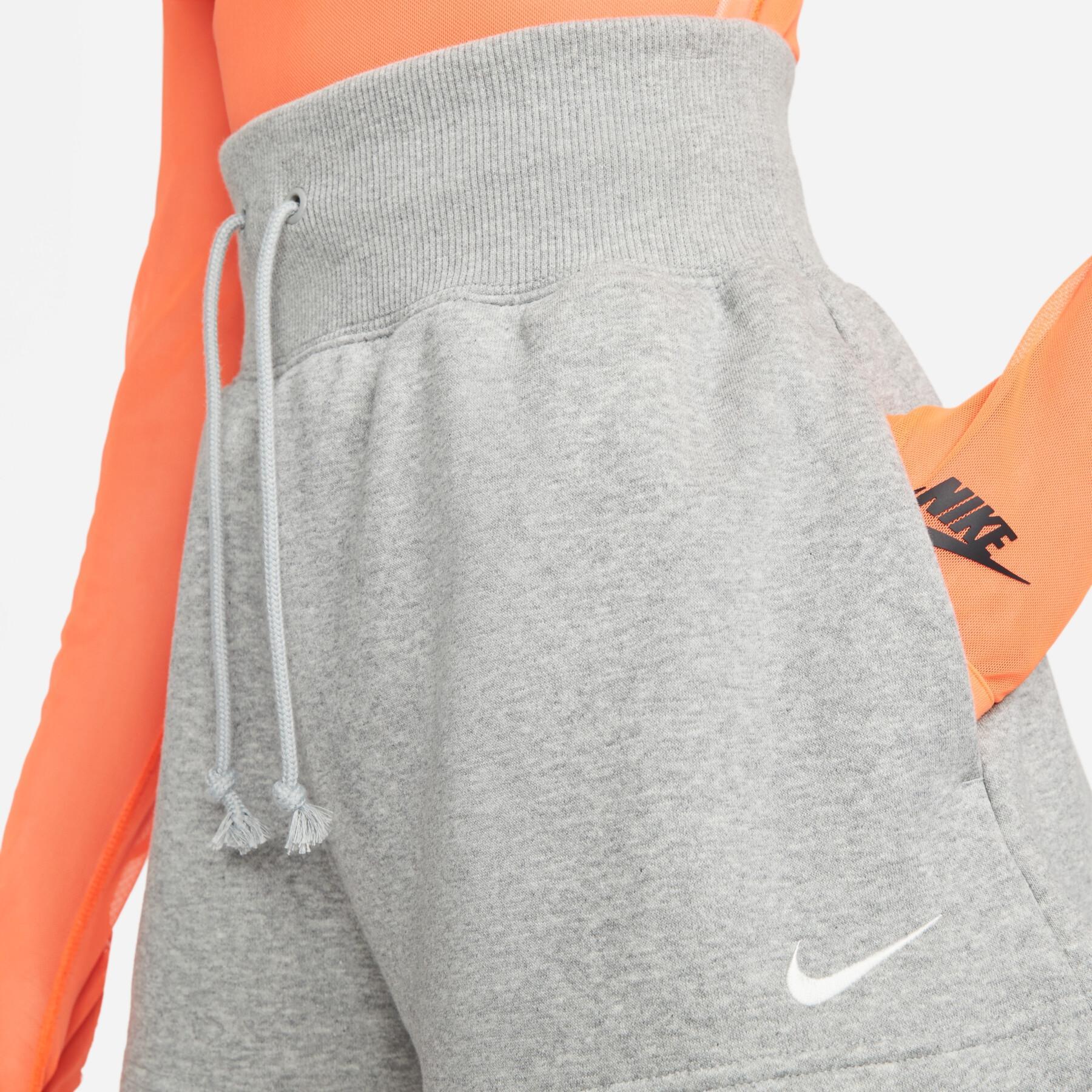 Calções de cintura alta para mulheres Nike Phoenix Fleece
