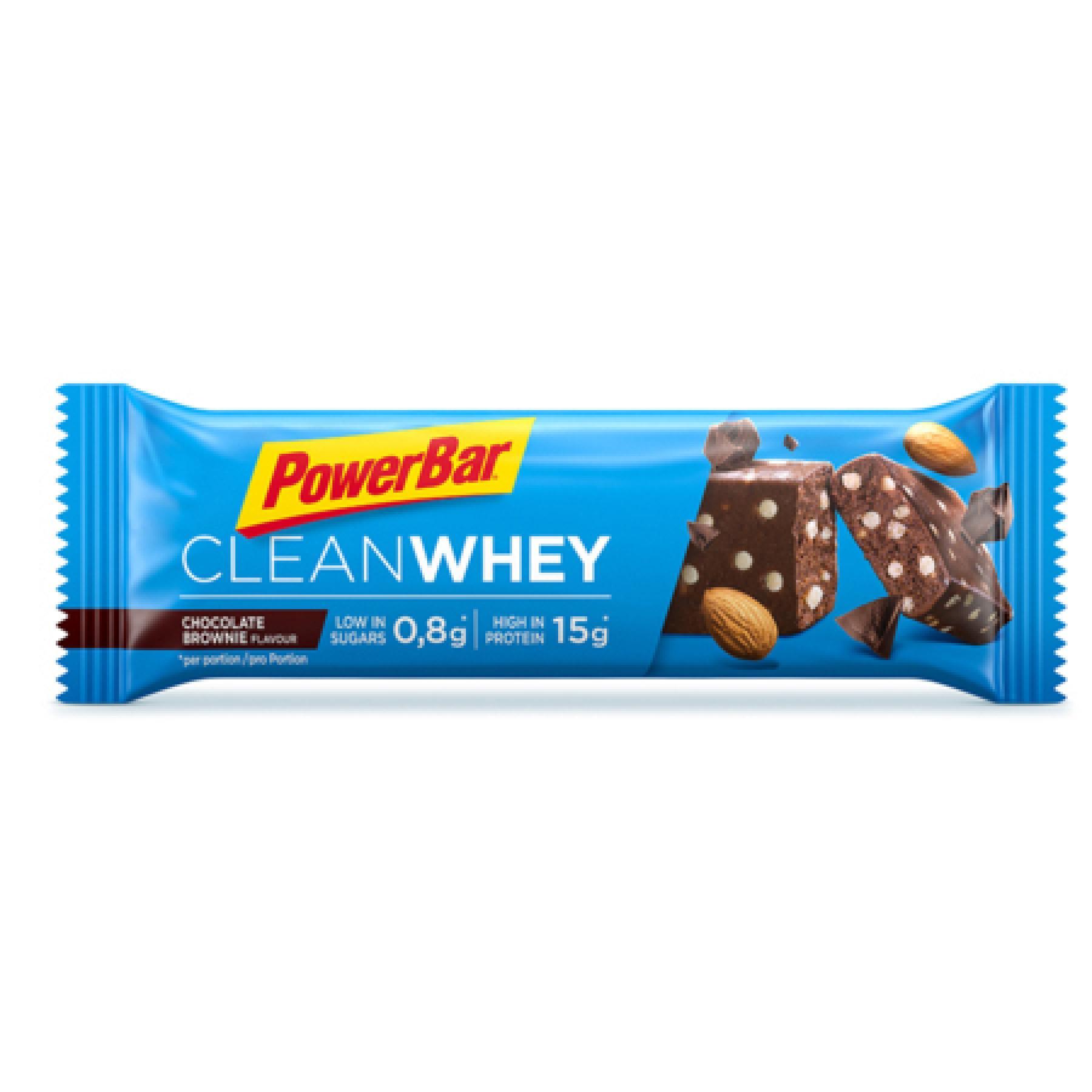 Pacote de 18 barras PowerBar Clean Whey - Chocolate Brownie