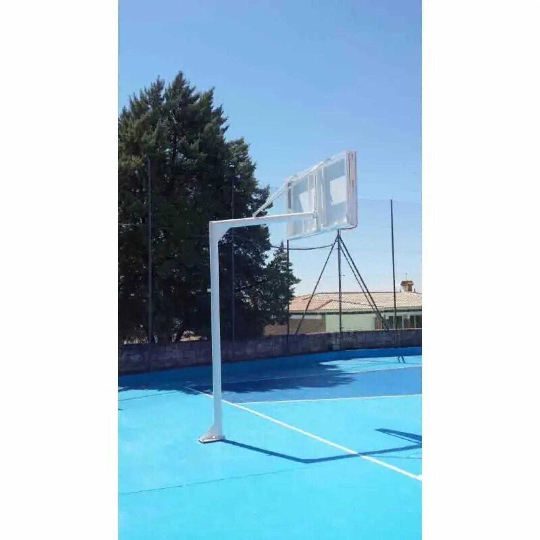 Conjunto de 2 aros de basquetebol de tubo simples sem placas, aros com base de âncora Softee Equipment