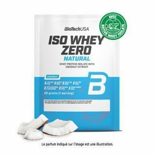 50 pacotes de proteína sem lactose Biotech USA iso whey zero - Coco - 25g