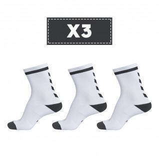 Conjunto de 3 pares de meias de cor clara Hummel Elite Indoor Low