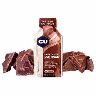 Caixa de 24 géis energéticos - chocolate intenso Gu Energy