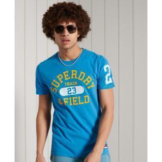 T-shirt leve com design de pista e campo Superdry