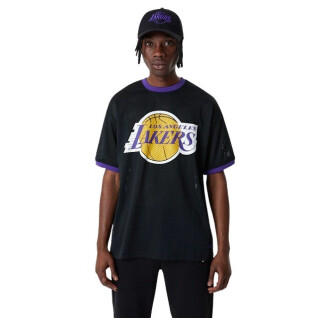 T-shirt de malha de grandes dimensões com o logótipo da equipa dos Lakers da NBA