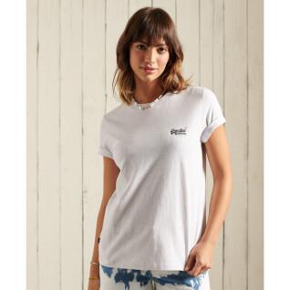 Camiseta de algodão orgânico feminino Superdry