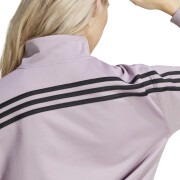 Casaco de fato de treino para desporto feminino adidas Iconic Warpping 3-Stripes Snap