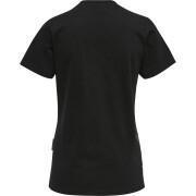 T-shirt de algodão feminino Hummel Move Grid