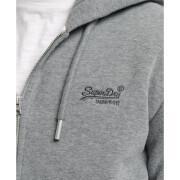 Sweatshirt com capuz com fecho de correr e bordado Superdry Vintage Logo